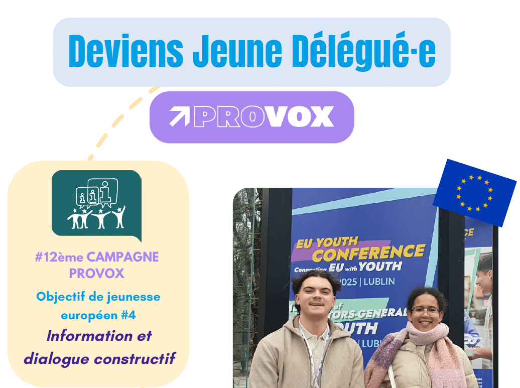 Appel à candidature : jeunes représentant et représentante Provox 2026-2027